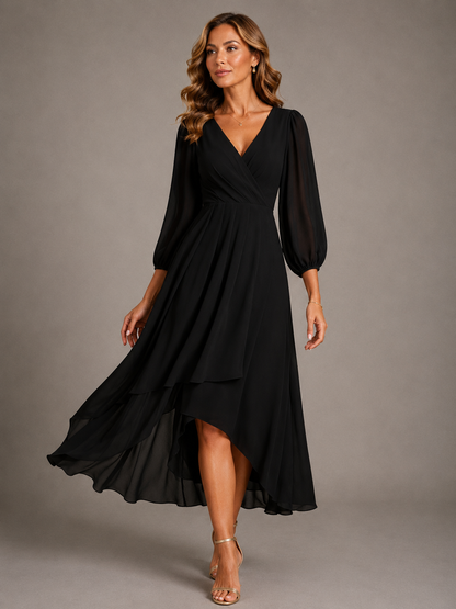 Novalise | Graceful V Neck Midi Dress