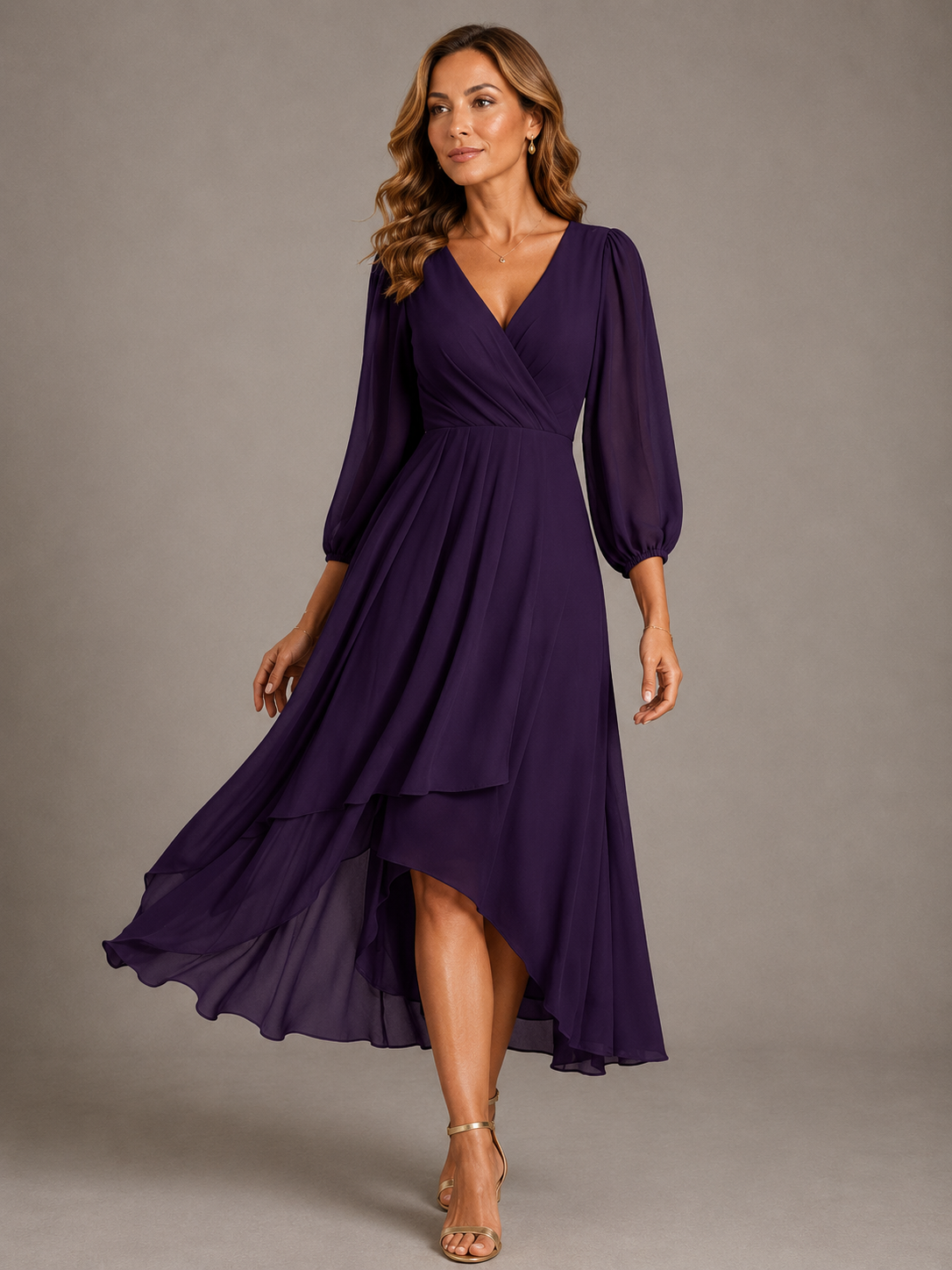 Novalise | Graceful V Neck Midi Dress