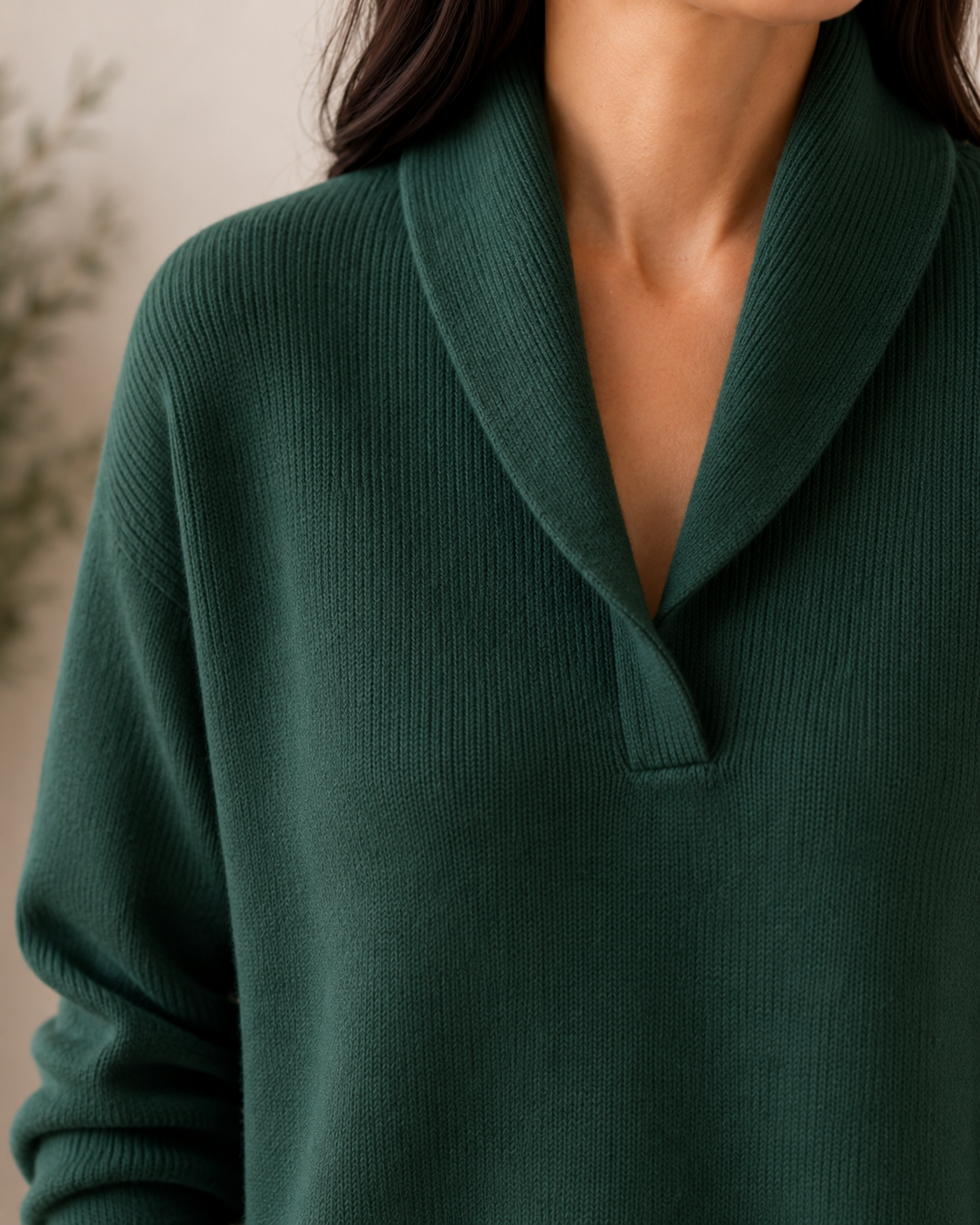 Etheline | Soft V Neck Collar Sweater