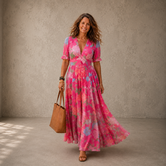 Quinlisse | Ruffle Sleeve Flowing Summer Dress