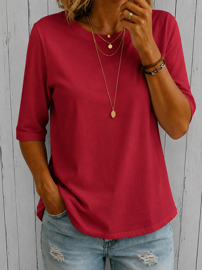 Coriselle | Minimalist Casual Round Neck Blouse