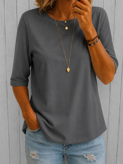 Coriselle | Minimalist Casual Round Neck Blouse
