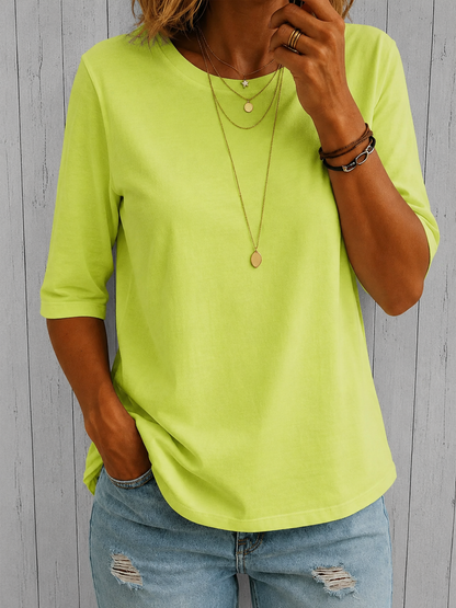 Coriselle | Minimalist Casual Round Neck Blouse