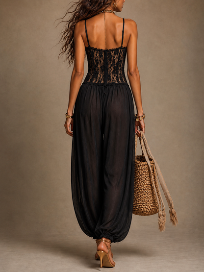 Delyra | Flowy Sleeveless Resort Jumpsuit