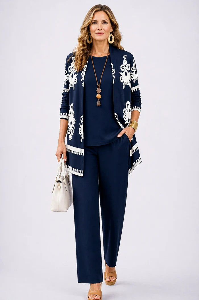 Marivelle | Botanical Cardigan Three Piece Set