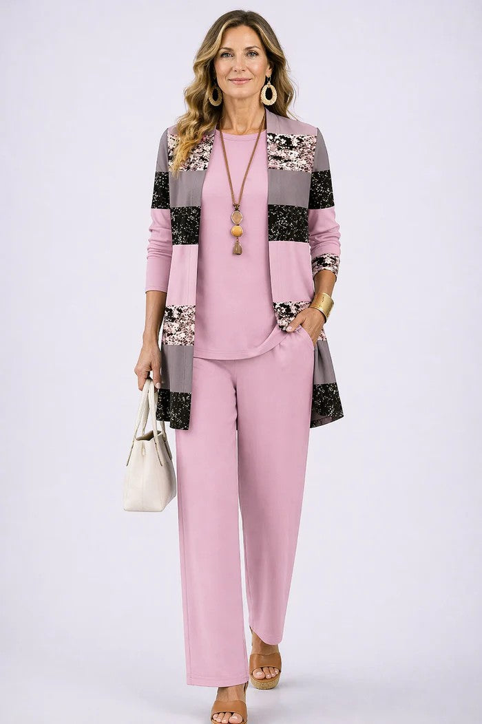 Marivelle | Botanical Cardigan Three Piece Set