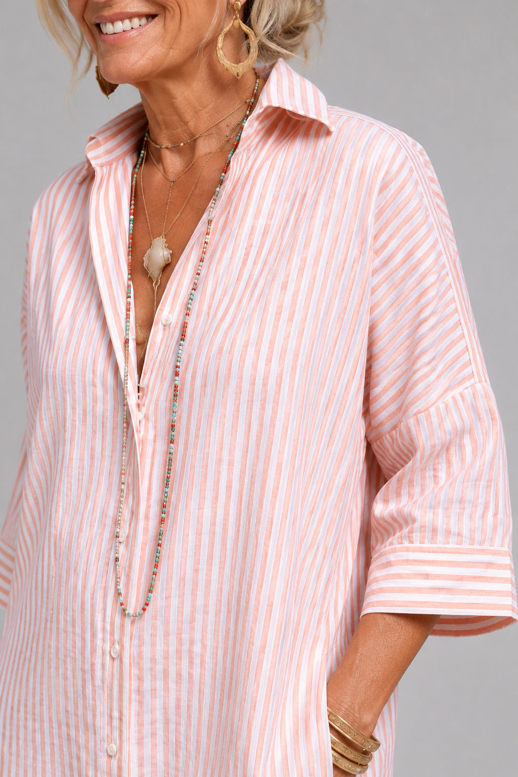 Gwendra | Relaxed Button Front Dress