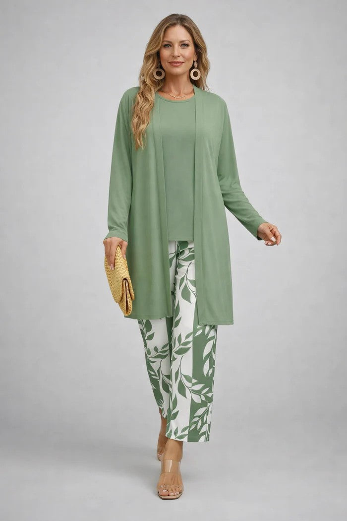 Marivelle | Botanical Cardigan Three Piece Set