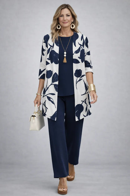 Marivelle | Botanical Cardigan Three Piece Set