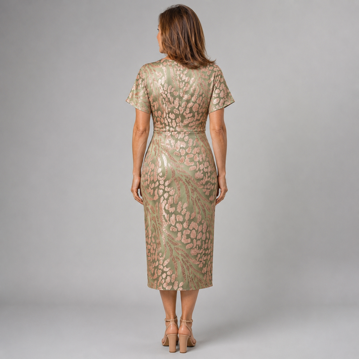 Esmarelle | Sophisticated V Neck Midi Dress