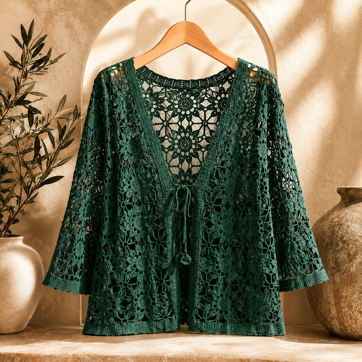 Ilysette | Delicate Openwork Lace Cardigan
