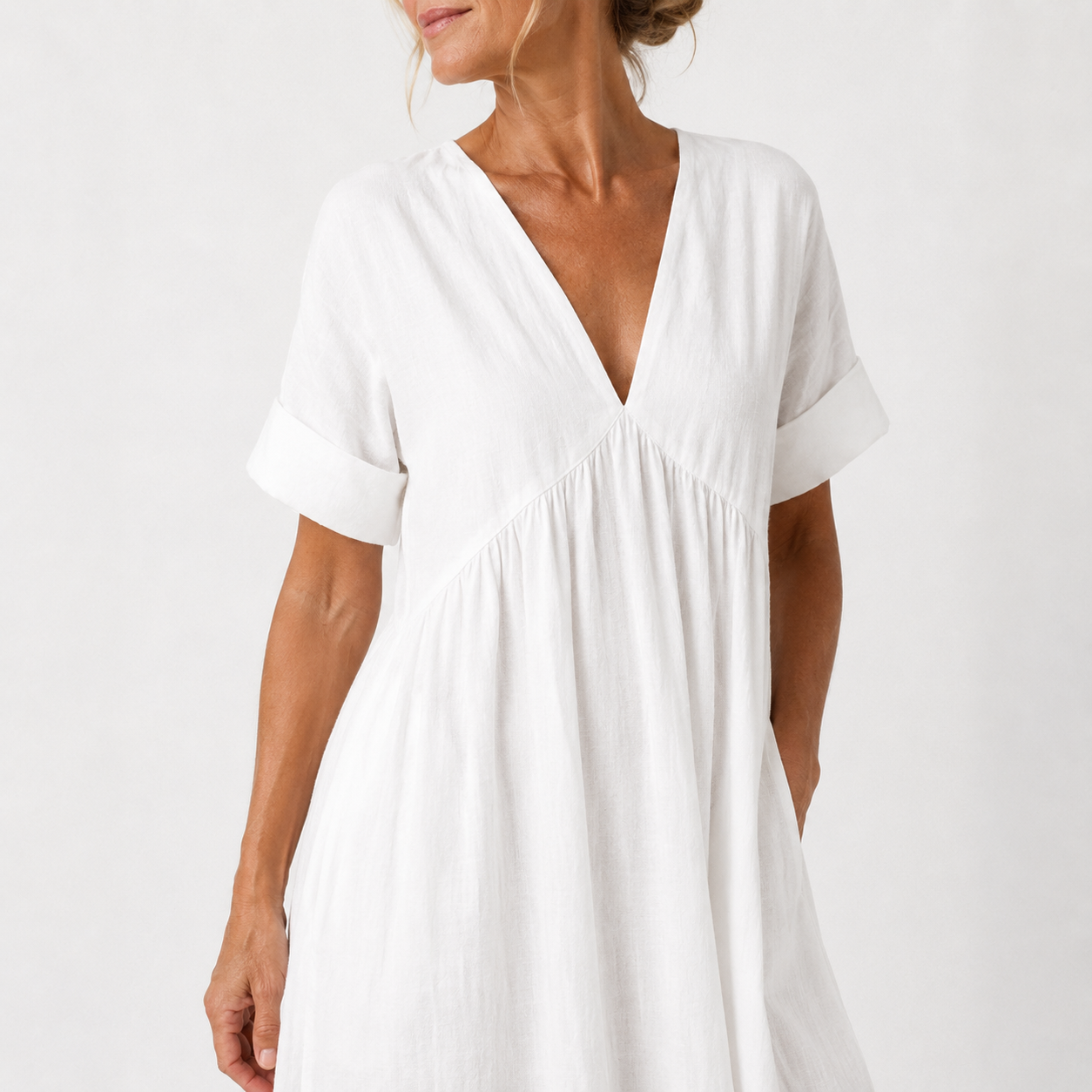 Maravelle | Flowing Empire Waist Maxi Dress