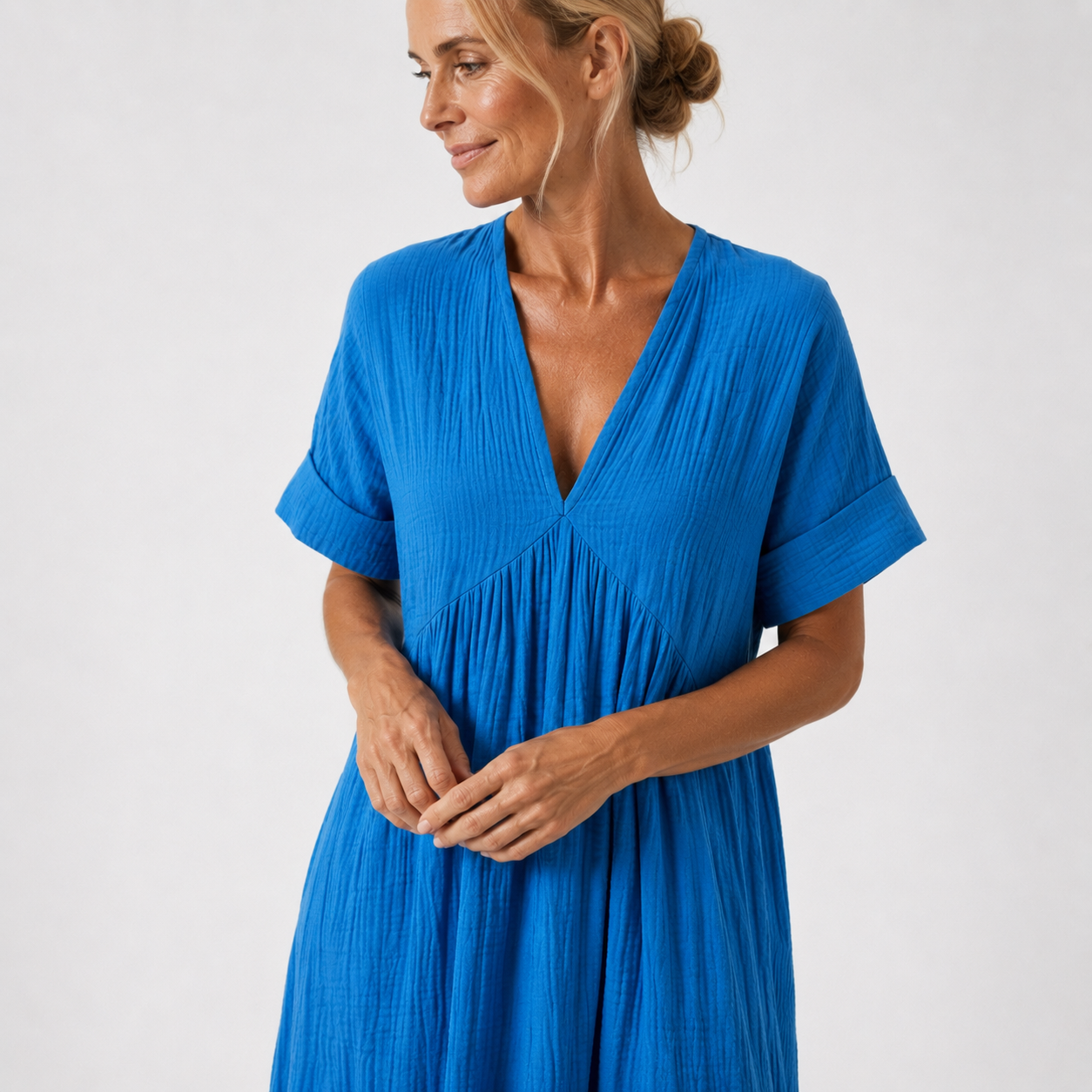 Maravelle | Flowing Empire Waist Maxi Dress