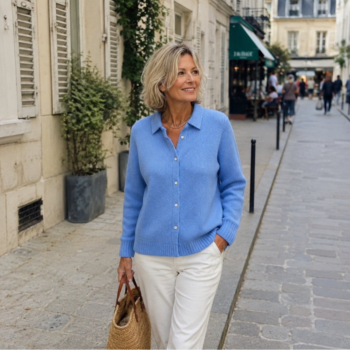 Melrose | Relaxed Collared Knit Cardigan
