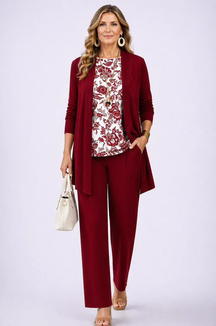 Marivelle | Botanical Cardigan Three Piece Set