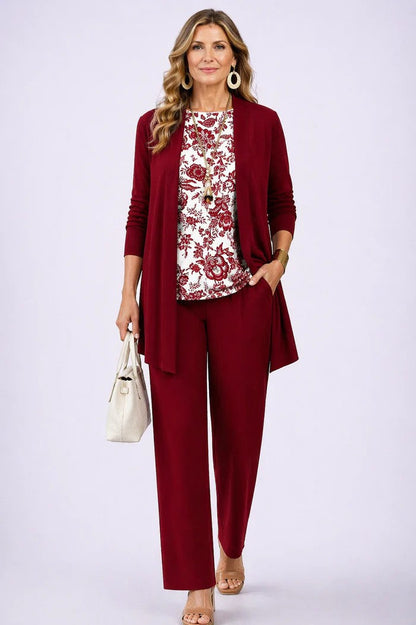 Marivelle | Botanical Cardigan Three Piece Set