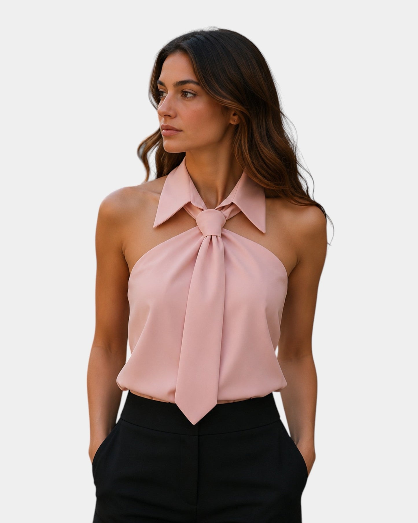Elira | Sleeveless Draped Neck Blouse