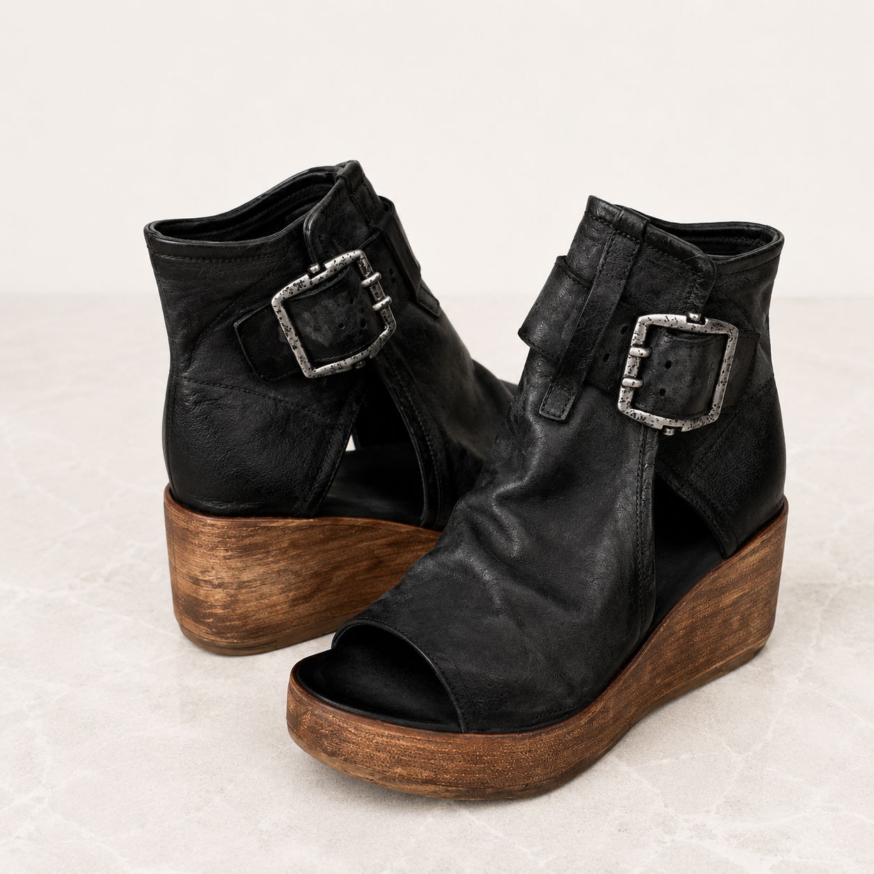 Greerly | Open Toe Comfort Wedges