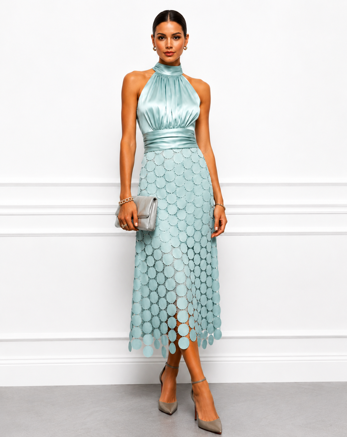 Zareen | Satin Waist Cocktail Dress