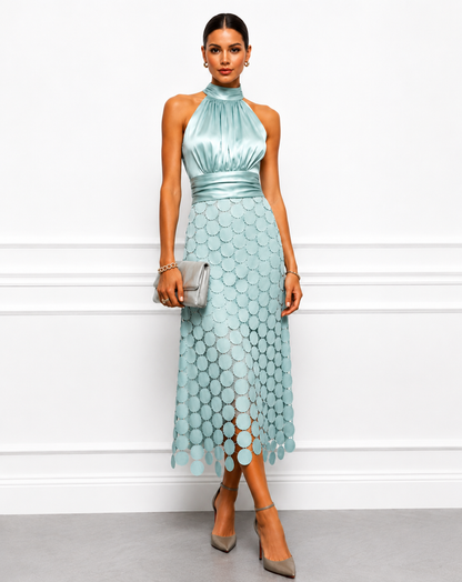 Zareen | Satin Waist Cocktail Dress