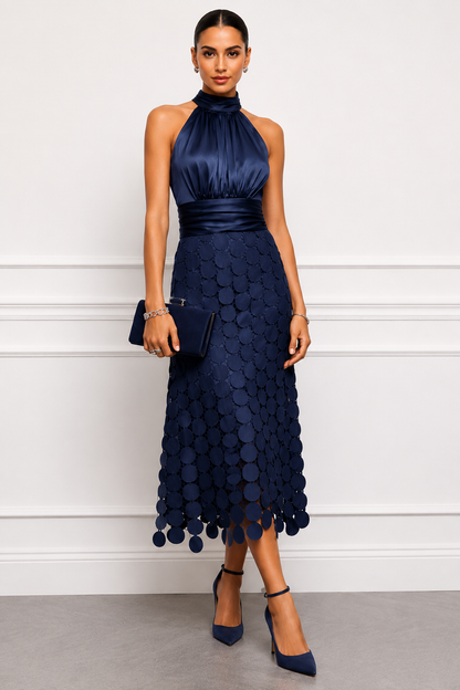 Zareen | Satin Waist Cocktail Dress