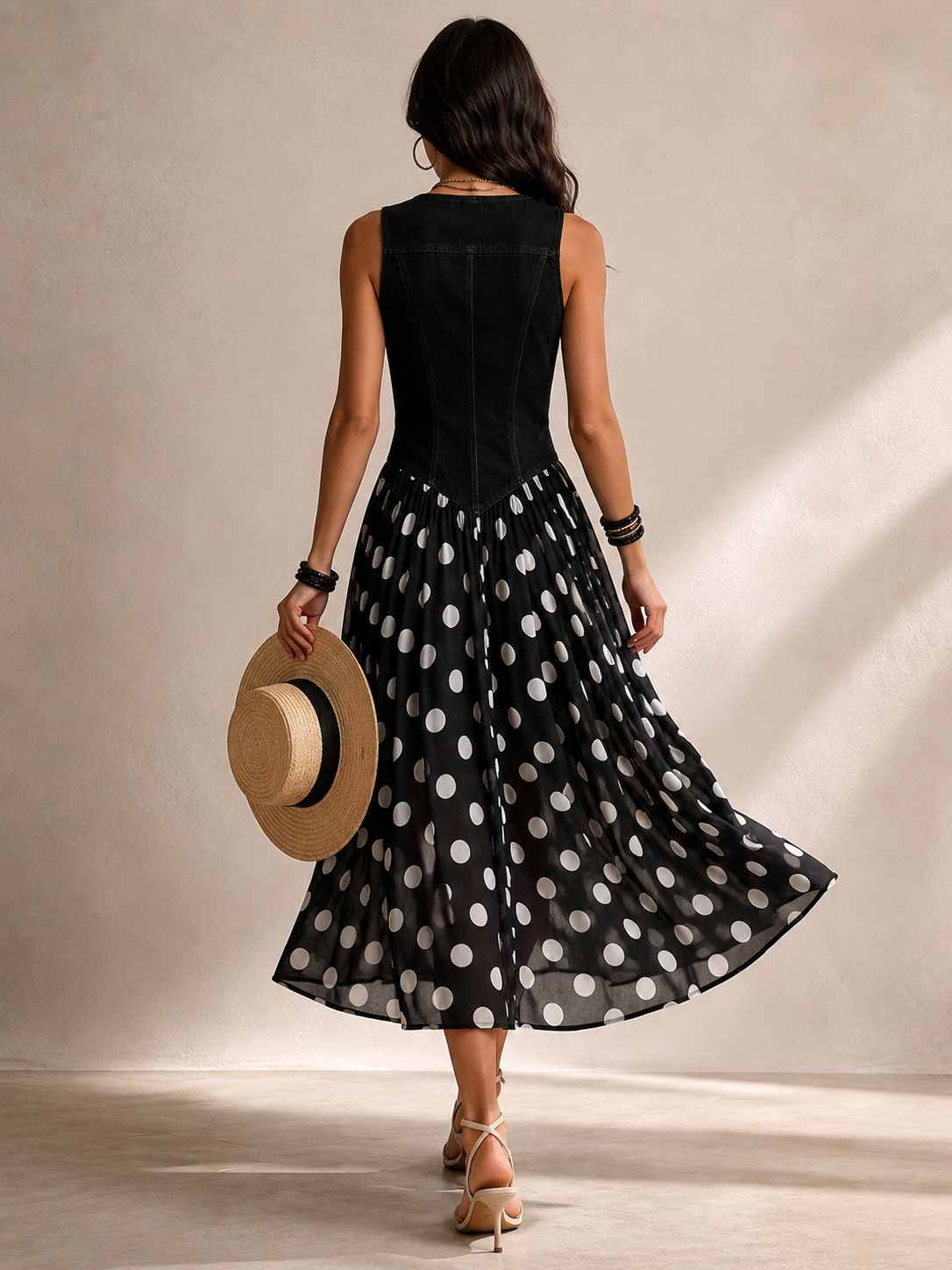 Galessia | Sleeveless Vintage Midi Dress