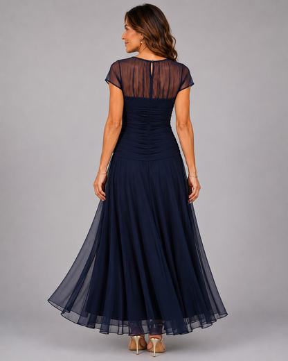 Phaedra | Illusion Neck Evening Maxi Dress
