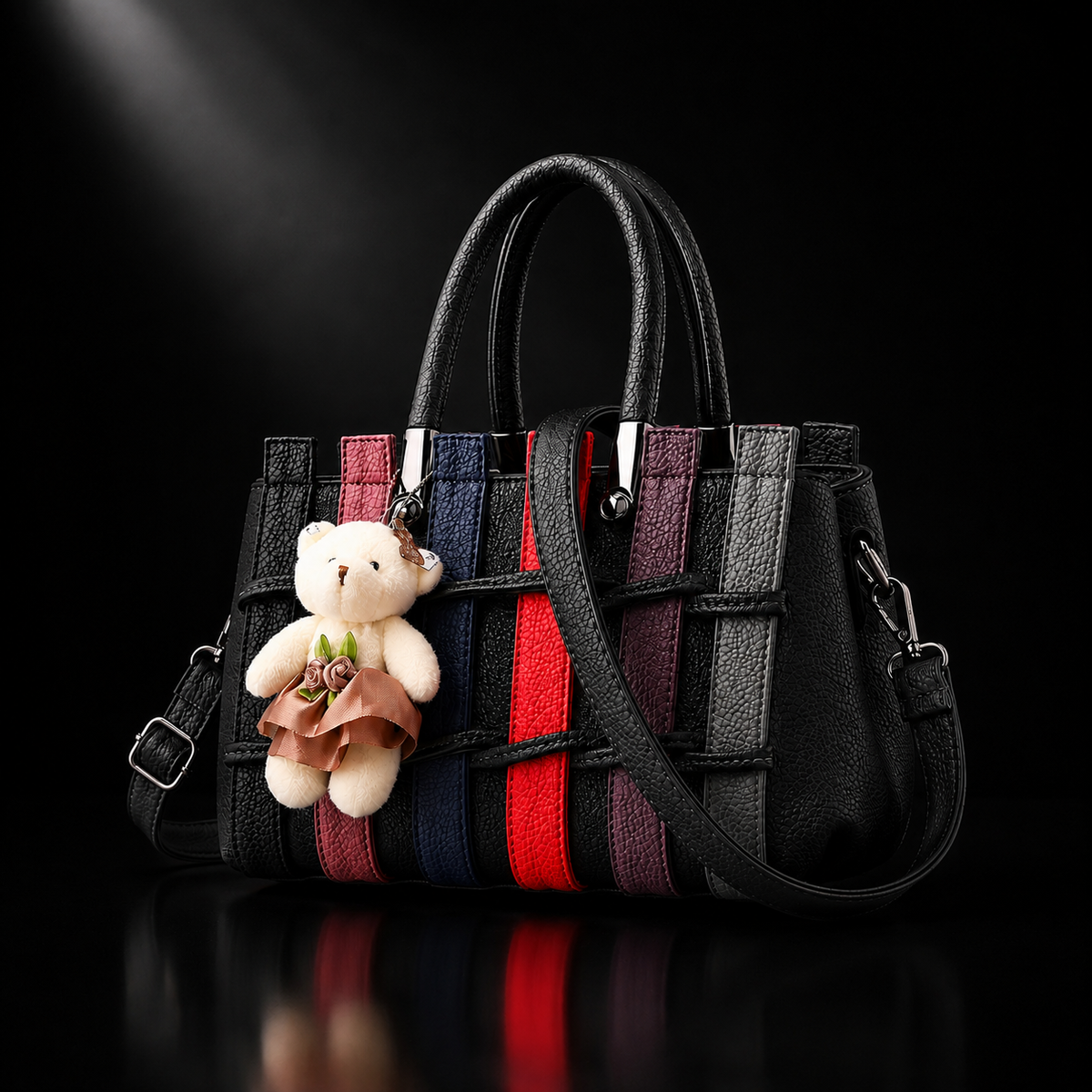 Liora | Braided Colorblock Top Handle Bag