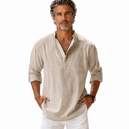 Bridger | Breathable Roll Sleeve Linen Shirt