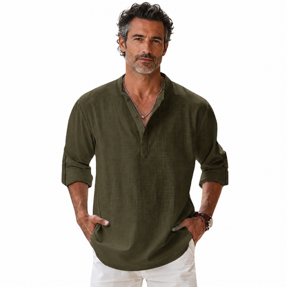 Bridger | Breathable Roll Sleeve Linen Shirt