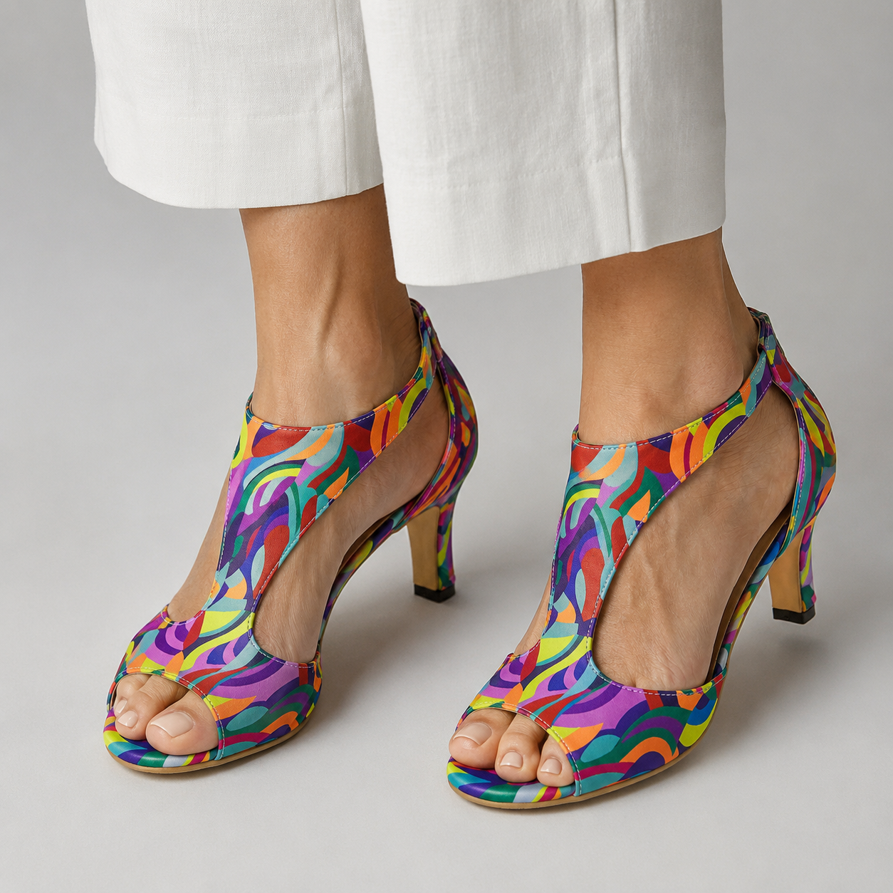Marovelle | Vibrant Open Toe Dress Heels