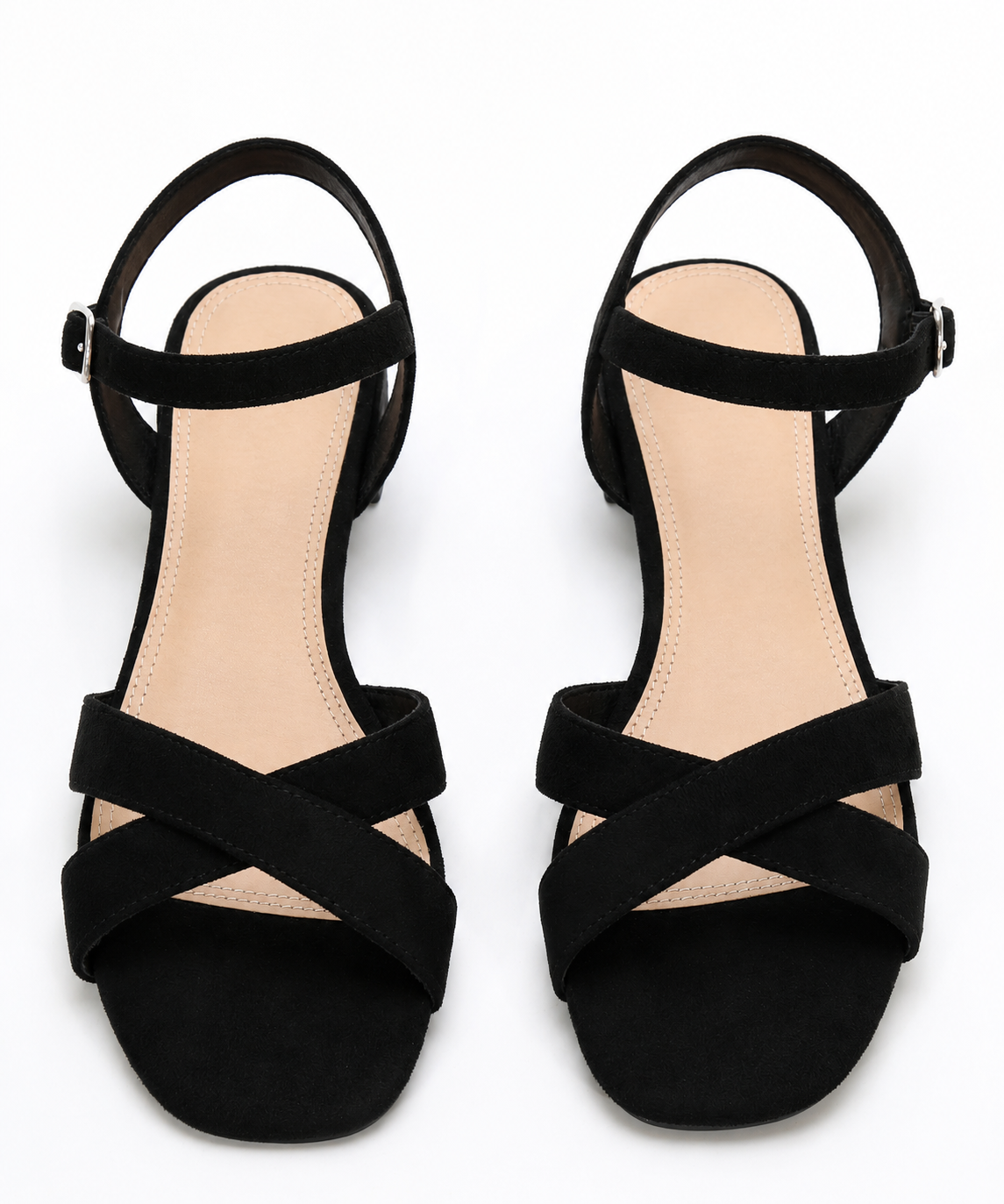 Adair | Metallic Cross Strap Low Heel Sandals