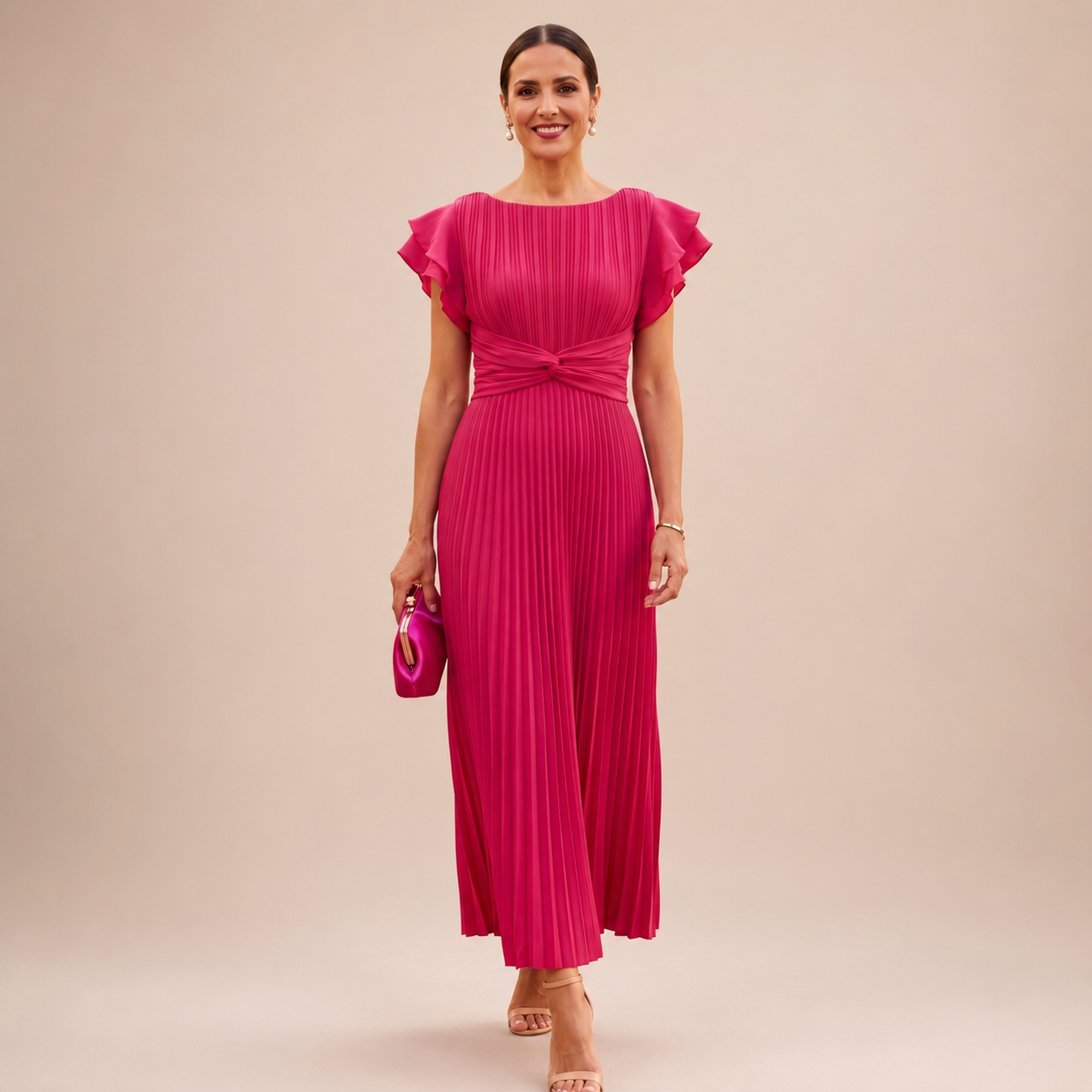 Bellarose | Elegant Gathered Waist Maxi Dress