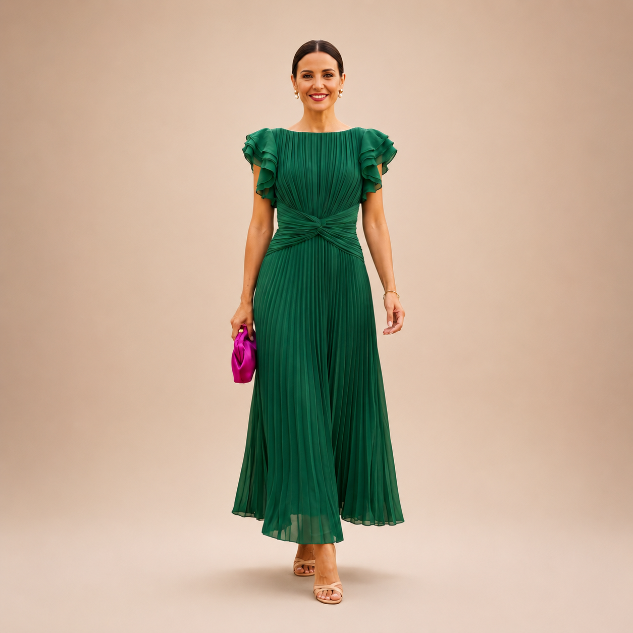 Bellarose | Elegant Gathered Waist Maxi Dress