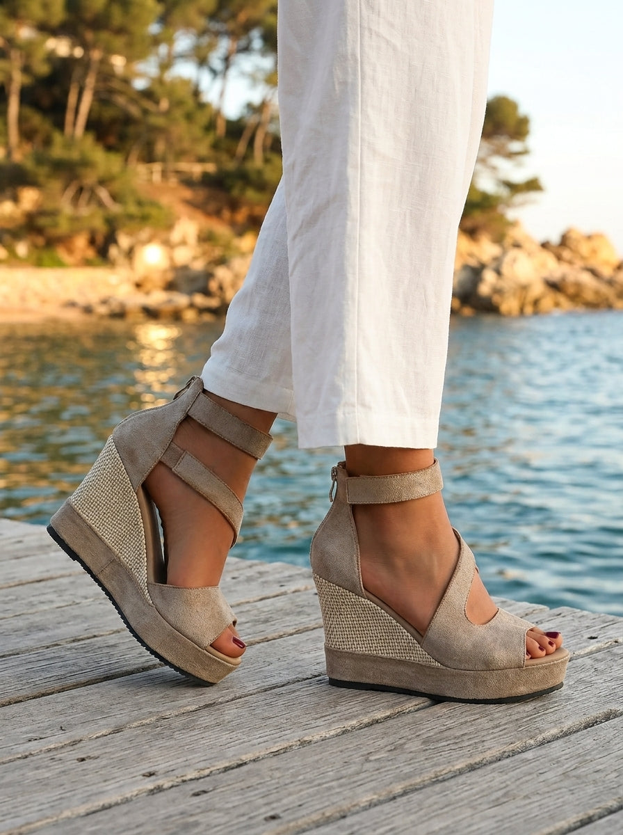 Kataleya | Open Toe Comfort Wedge Sandals
