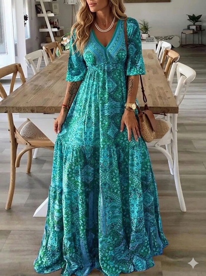 Ysoria | Bohemian Printed Maxi Dress