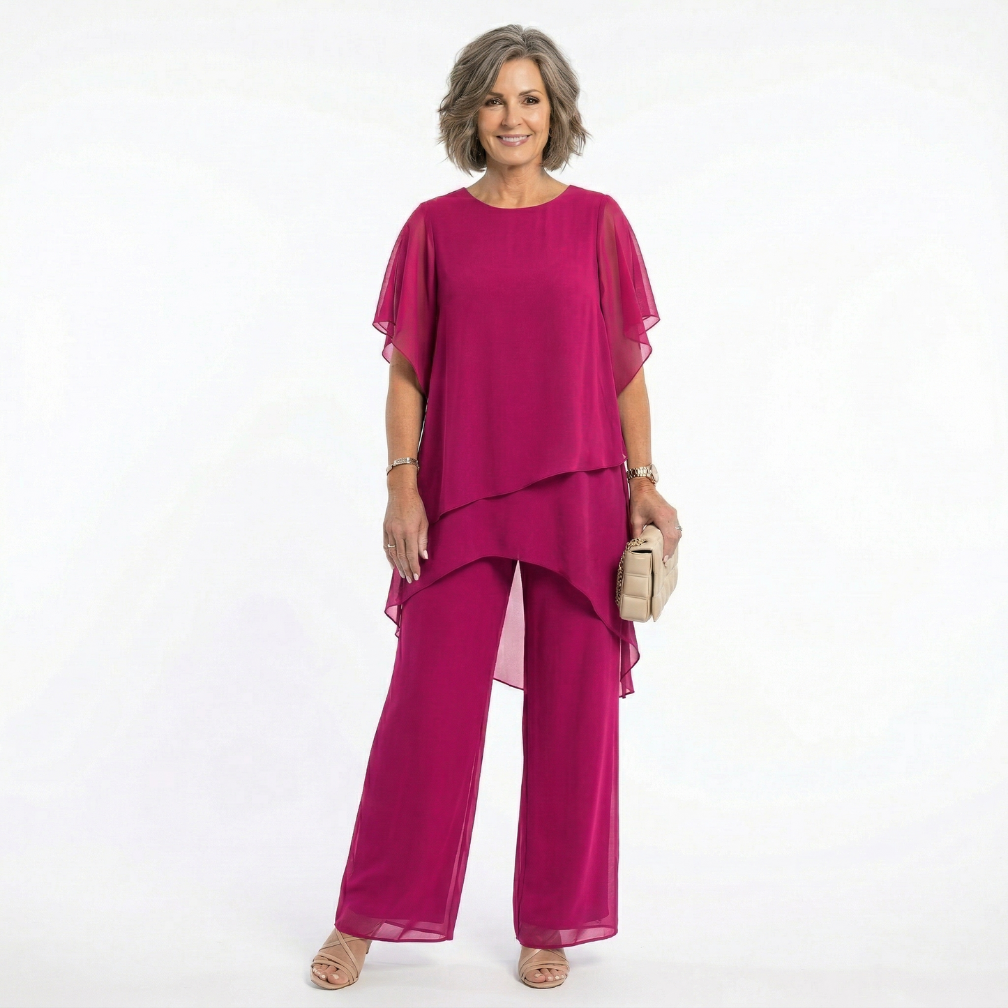 Gloria | Layered Chiffon Two Piece Set