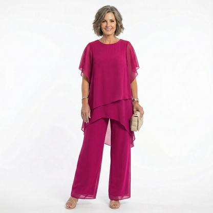 Gloria | Layered Chiffon Two Piece Set