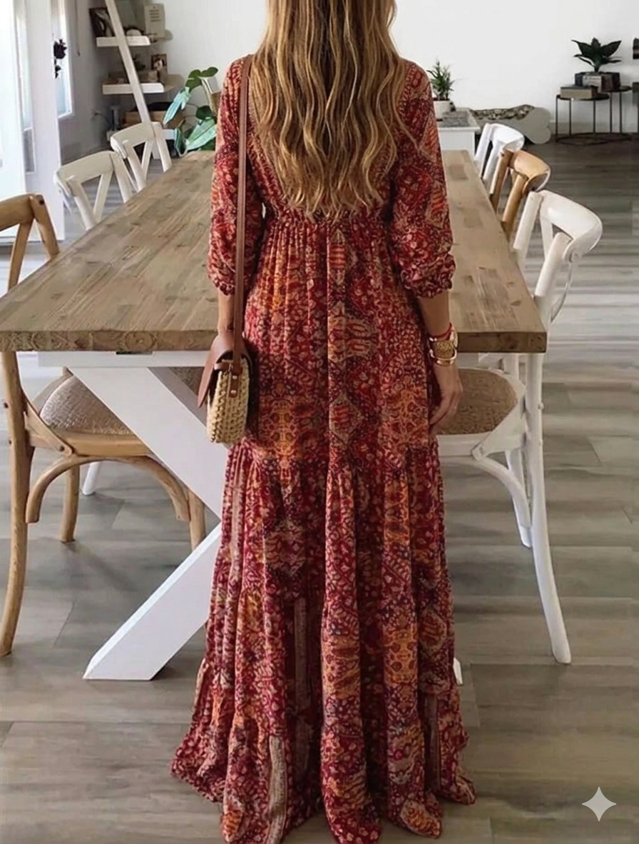 Ysoria | Bohemian Printed Maxi Dress