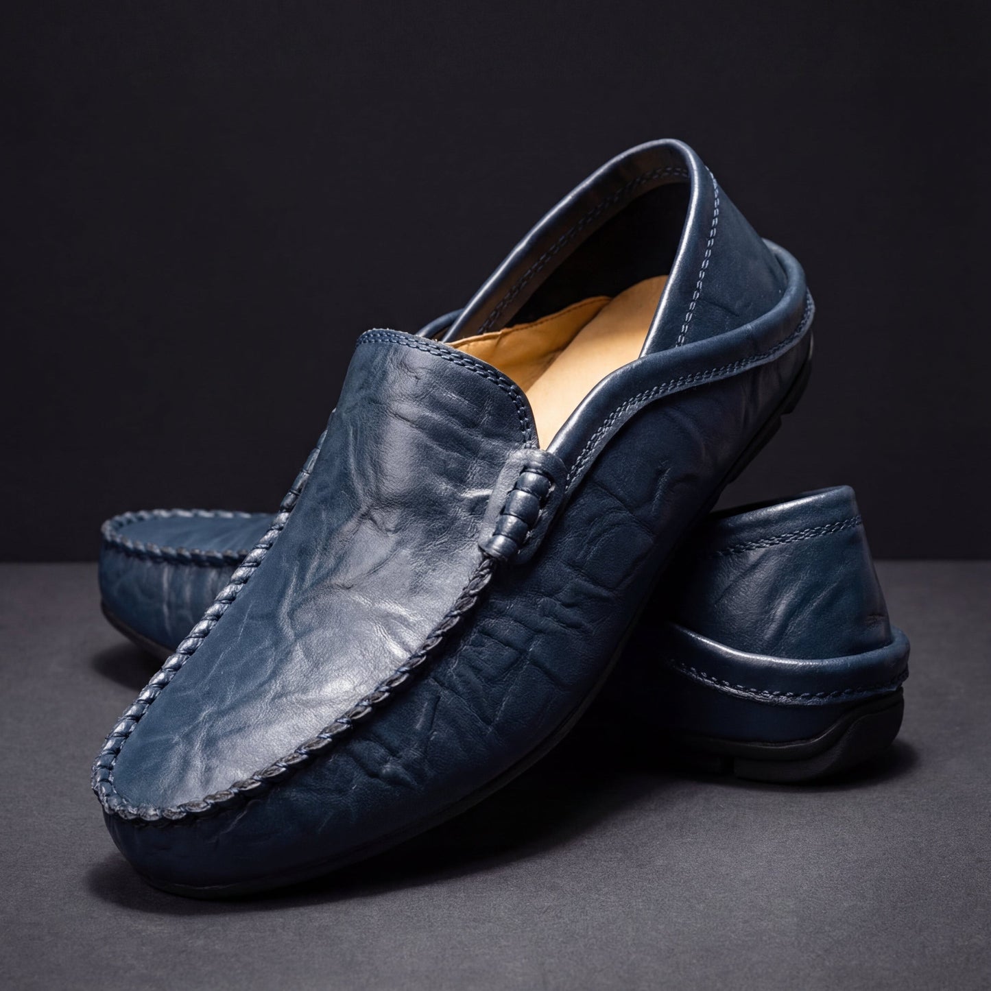 Torsten | Backless Leather Driving Loafers