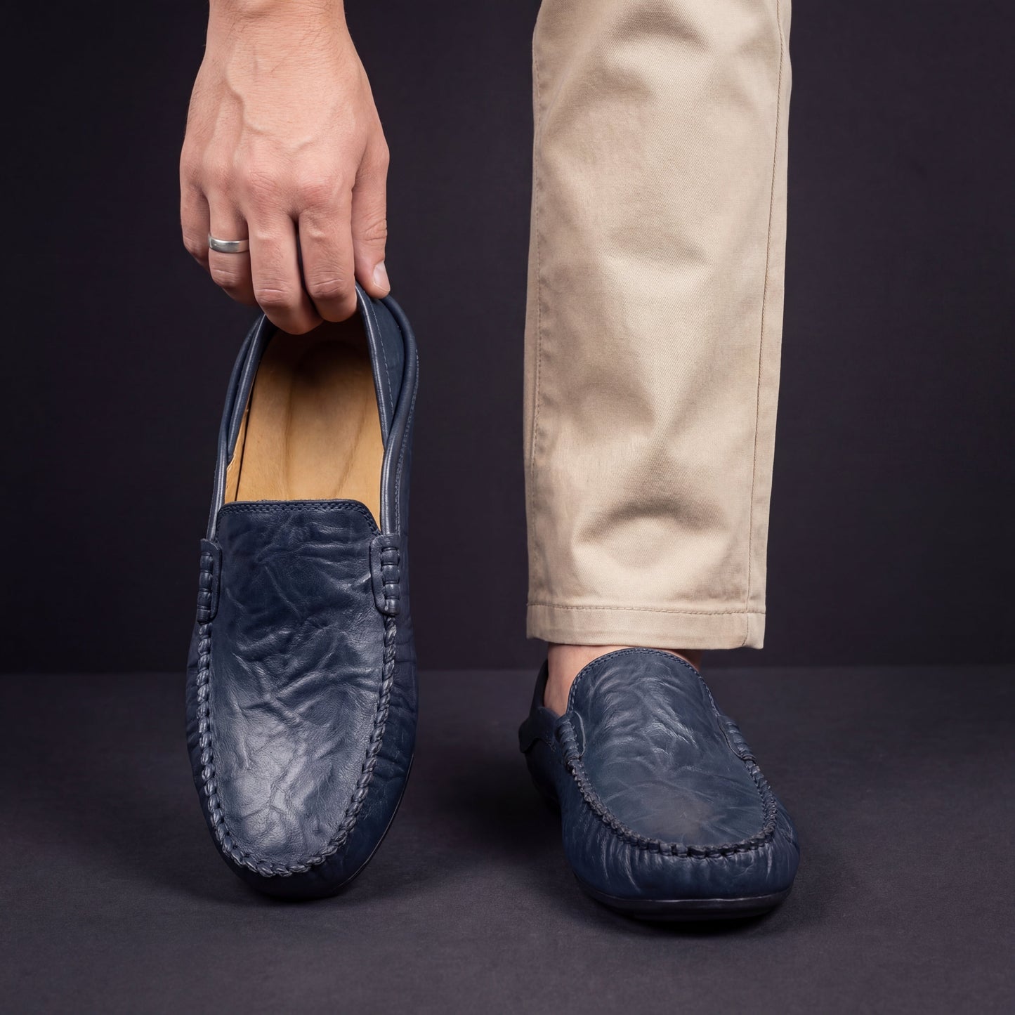 Torsten | Backless Leather Driving Loafers