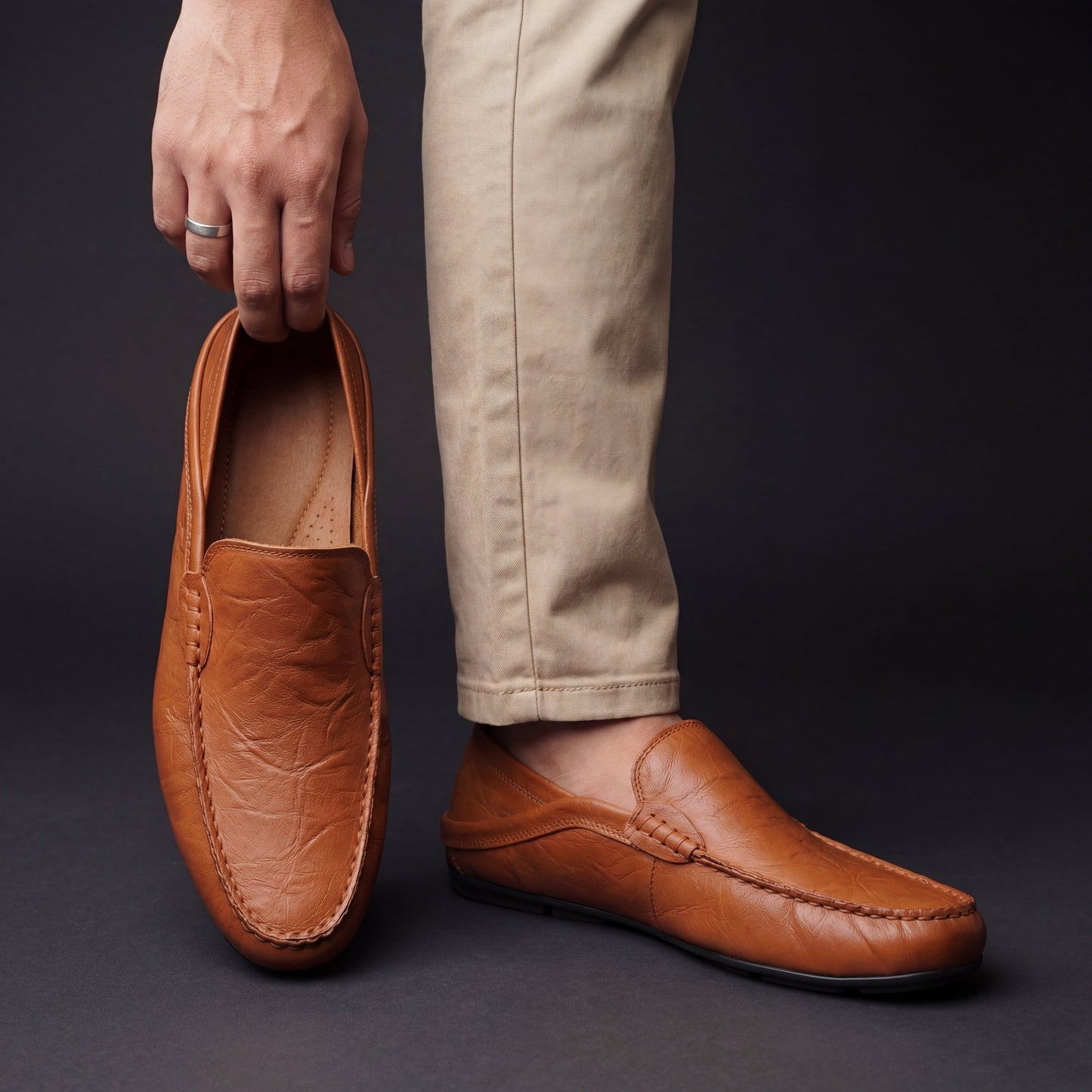 Torsten | Backless Leather Driving Loafers