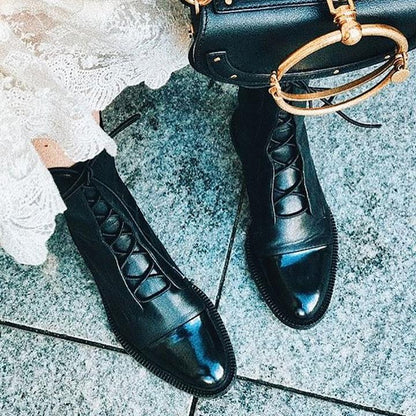 Velorisse | Round Toe Casual Ankle Boots