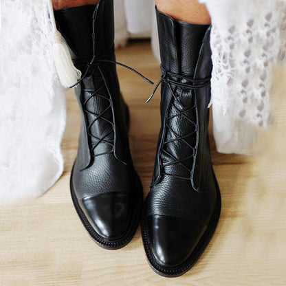 Velorisse | Round Toe Casual Ankle Boots