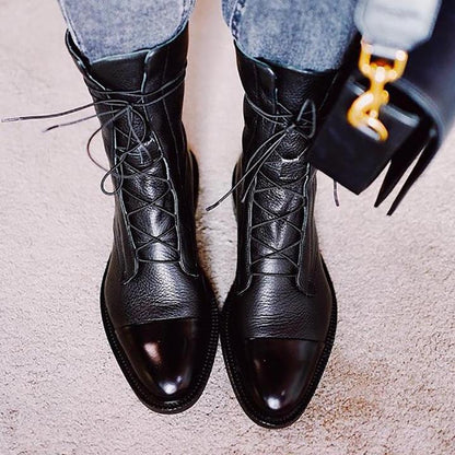 Velorisse | Round Toe Casual Ankle Boots