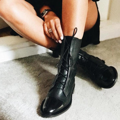 Velorisse | Round Toe Casual Ankle Boots