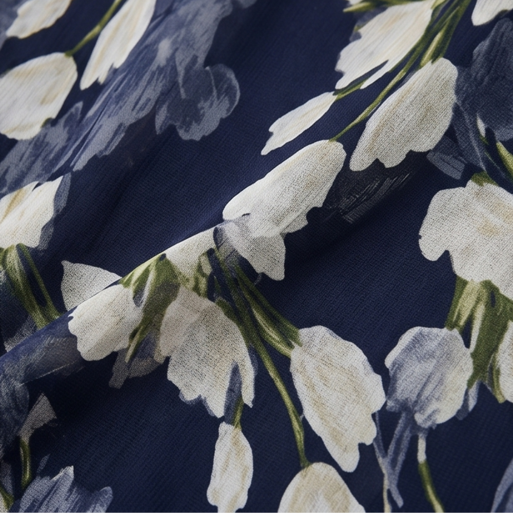 Cyrelle | Elegant Botanical Mesh Dress