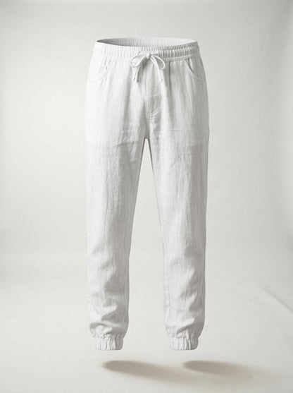 Fintan | Soft Touch Linen Look Joggers