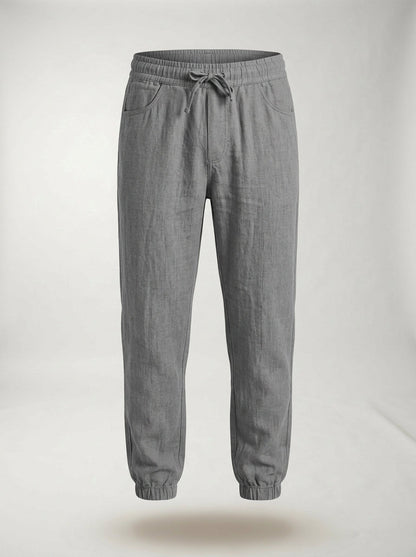 Fintan | Soft Touch Linen Look Joggers