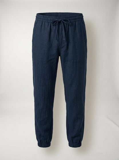 Fintan | Soft Touch Linen Look Joggers